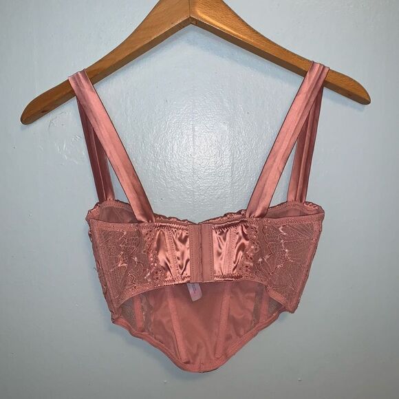 Out From Under Urban Outfitters Pink Corset Small - Picture 3 of 6